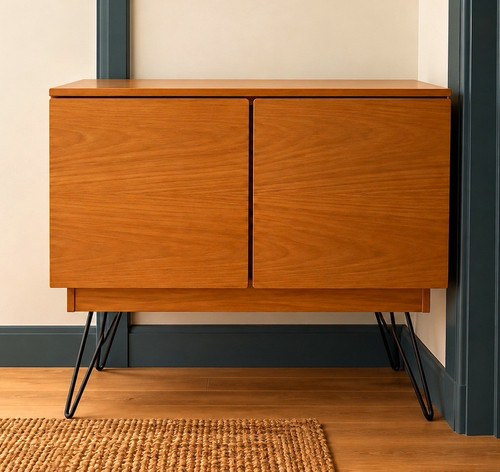 Mid century teak solid wood - solid,