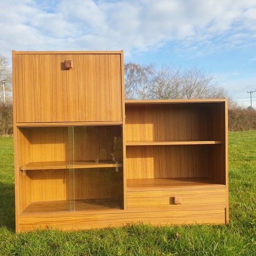 Mid century bookcase cabinet - bookcase,