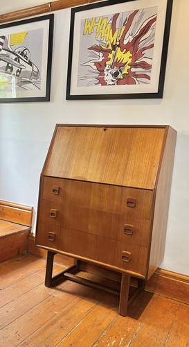 Mid century teak bureau - teak,