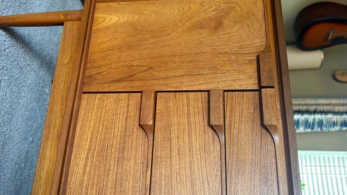 Mid century modern brown wood - modern,