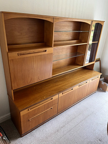 Mid century modern brown wood - mid-century,