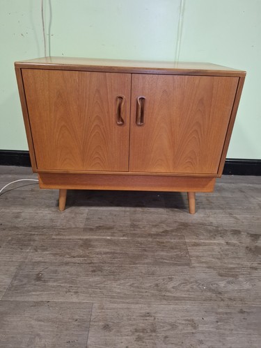 Plan mid century teak door - plan,